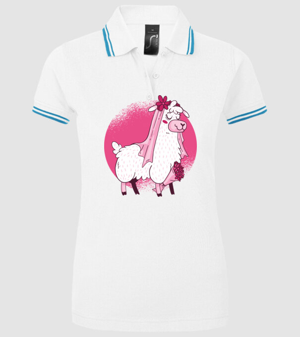 Mireasa Llama pentru petrecerea burlăcițelor model alb pe tricou