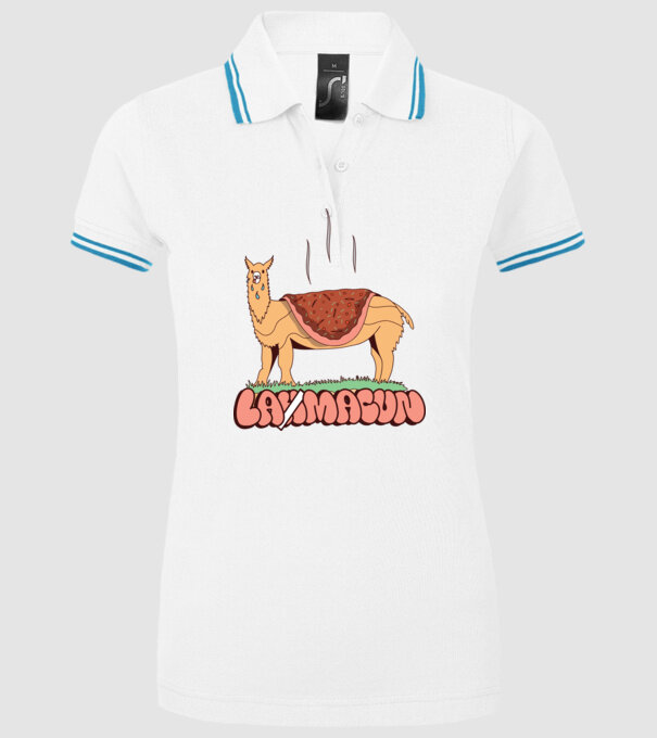 Lamacun Lama model alb pe tricou