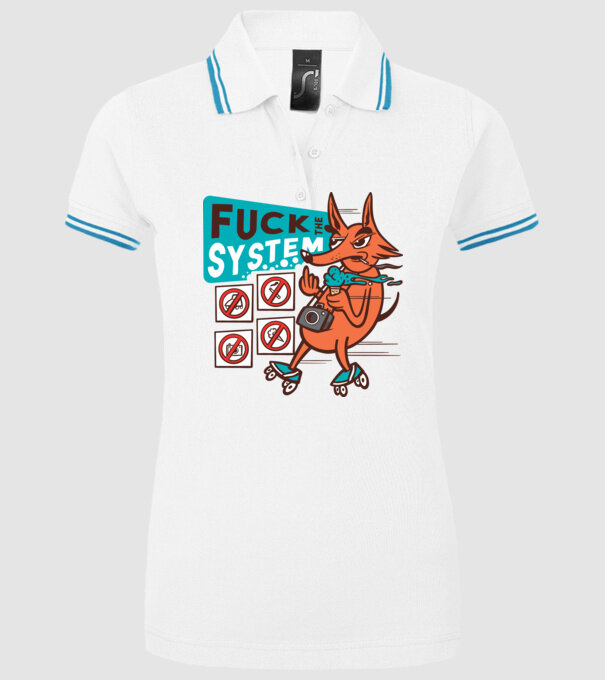 Câine Rebel model alb pe tricou