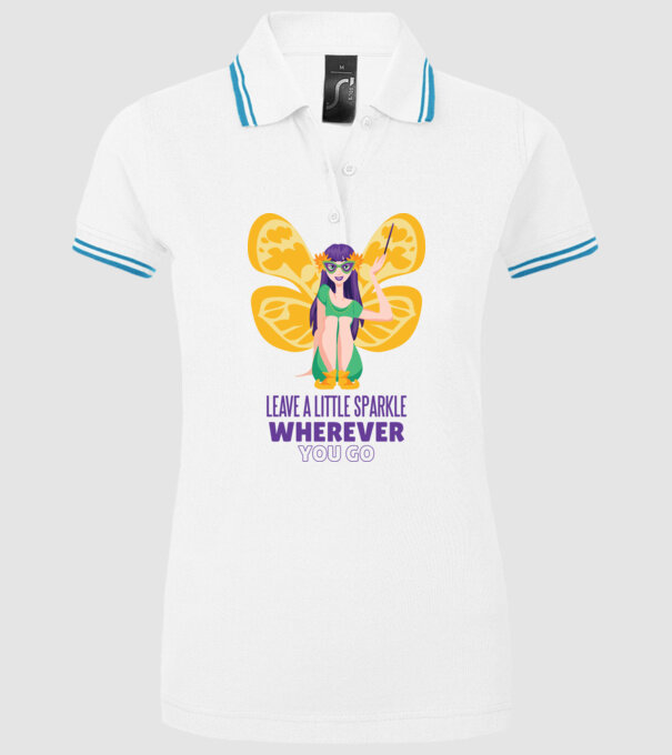 Leave a little sparkle wherever you go model alb pe tricou