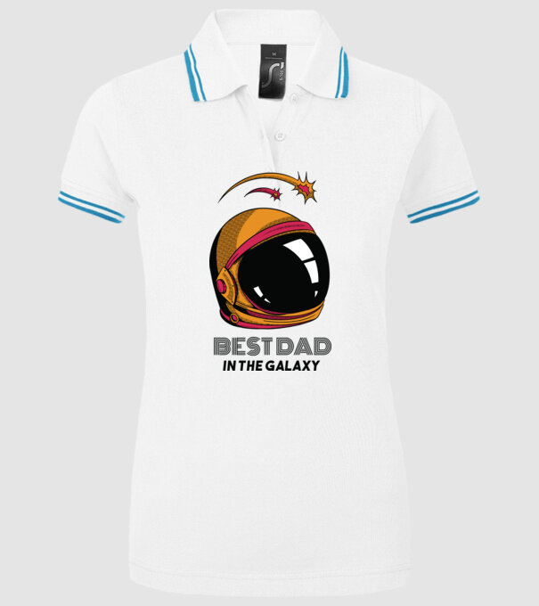 Cel mai bun tată din Galaxie model alb pe tricou