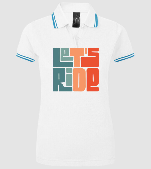 'Let''s Ride - Snowboard' model alb pe tricou