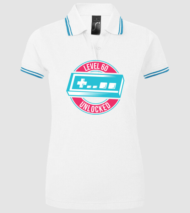 Level 60 Unlocked 60th Birthday model alb pe tricou