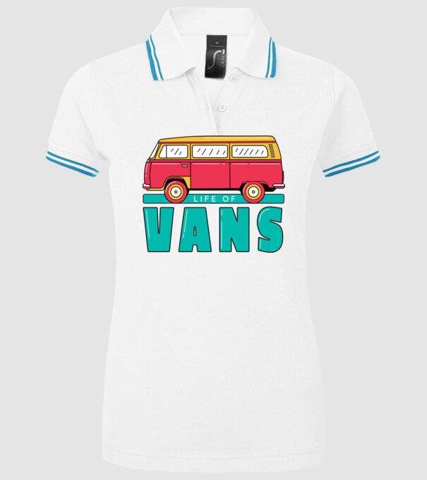Life of Vans model alb pe tricou