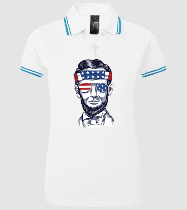 Lincoln USA model alb pe tricou