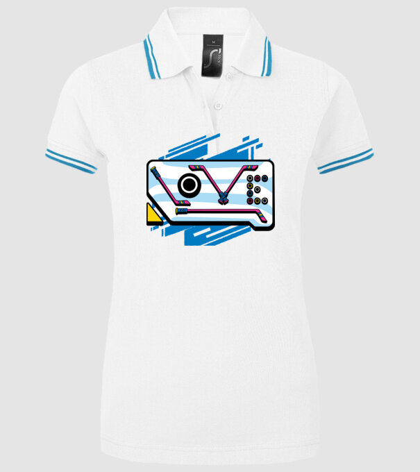 Love Hockey model alb pe tricou