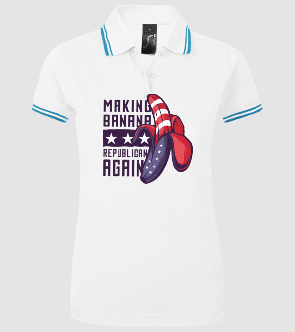 Make Banana Republican Again model alb pe tricou