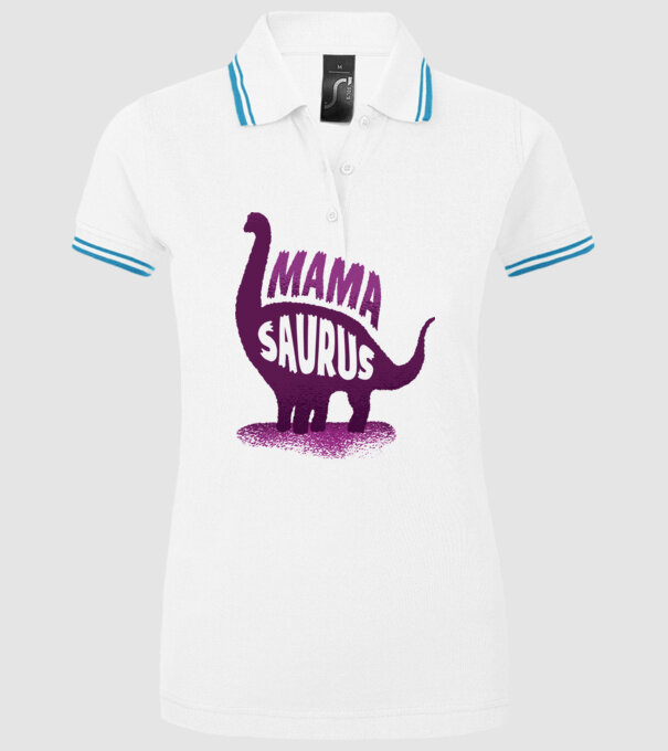 Mamasaurus model alb pe tricou