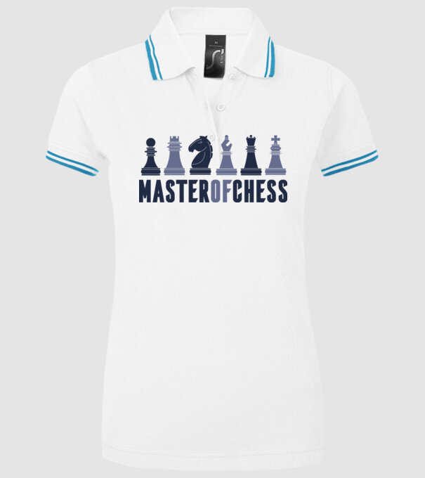 Master of Chess model alb pe tricou