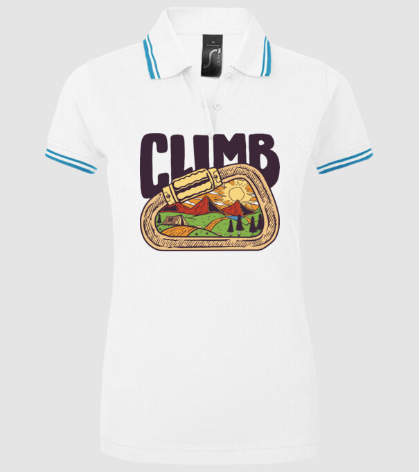 Carabină Alpinist model alb pe tricou
