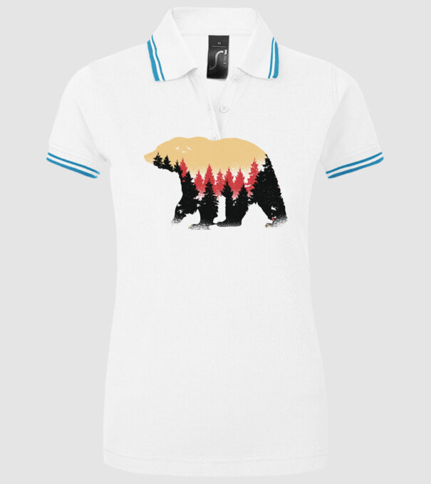 Urs Natură model alb pe tricou