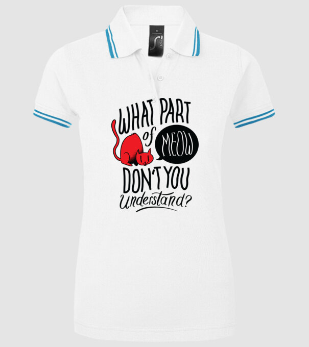 Ce parte din Meow nu înțelegi model alb pe tricou