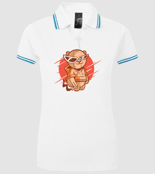 Ursuleț Cool model alb pe tricou