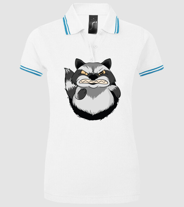 Raton furios model alb pe tricou