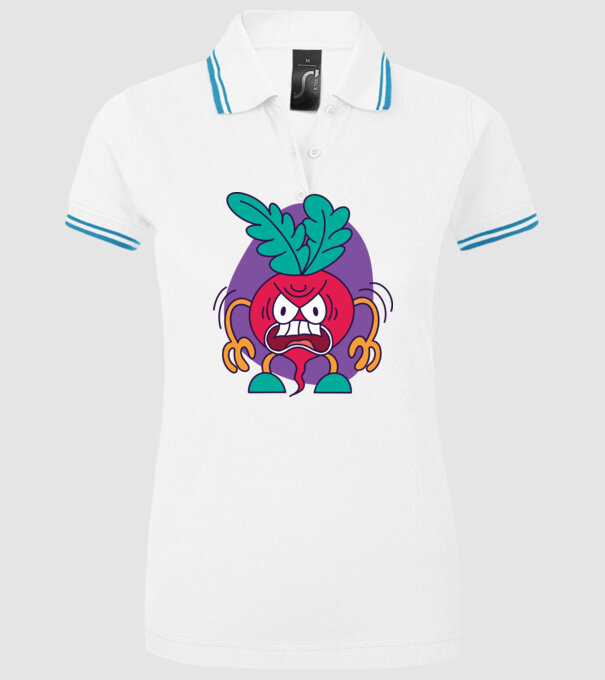 Ridichi supărat model alb pe tricou