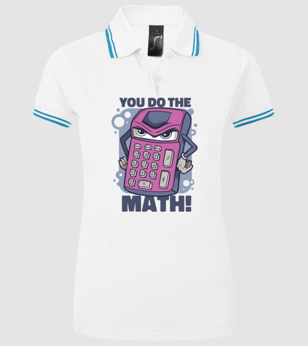 Calculator Furios model alb pe tricou