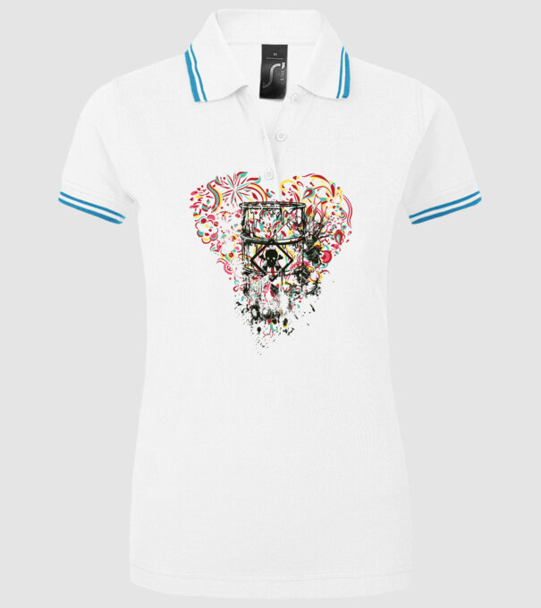 Inimă otrăvită model alb pe tricou
