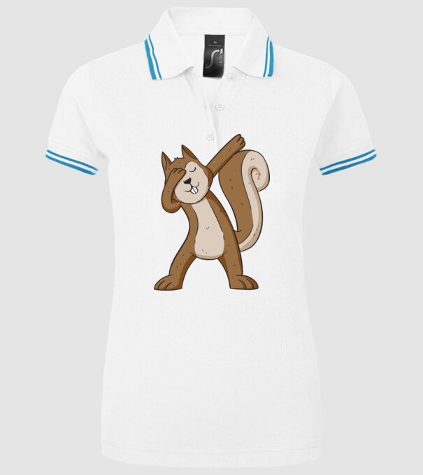 Veverița DAB model alb pe tricou