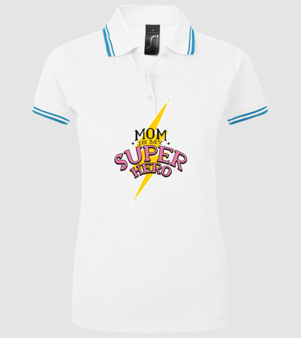 Mom is my Superhero tricou pentru mama model alb pe tricou