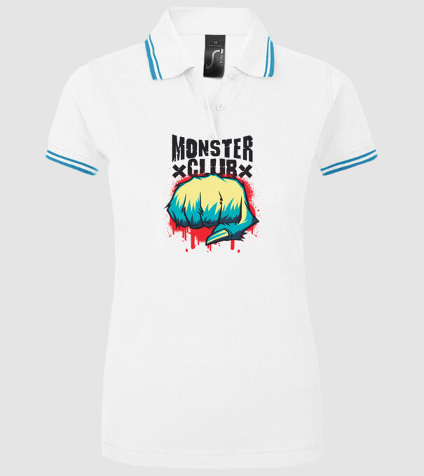 Monster Club model alb pe tricou