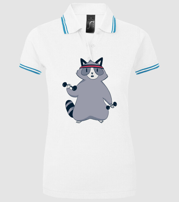 Raton antrenament model alb pe tricou
