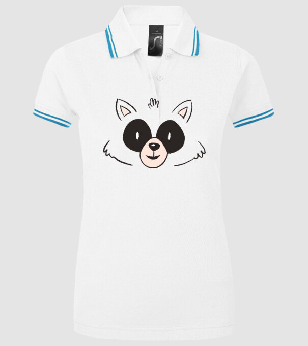 Cap Raton model alb pe tricou