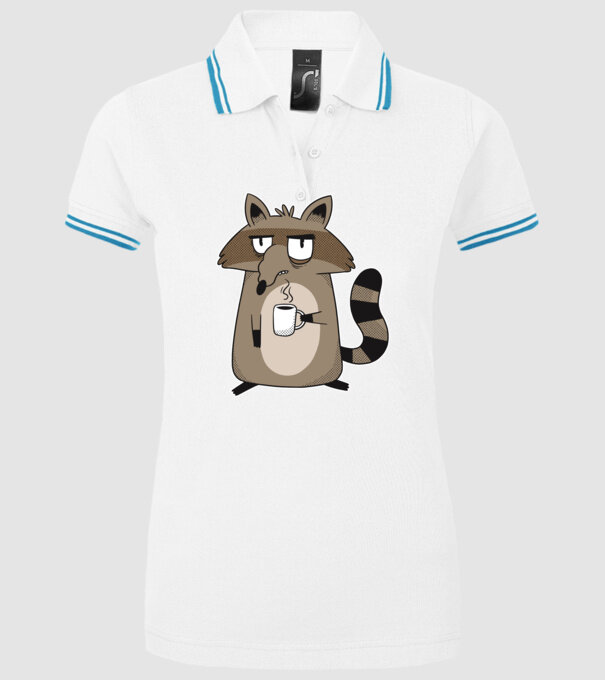 Raton cu cafea model alb pe tricou