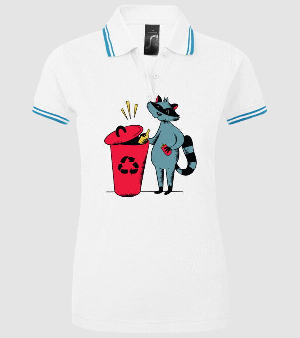 Reciclare Raton model alb pe tricou