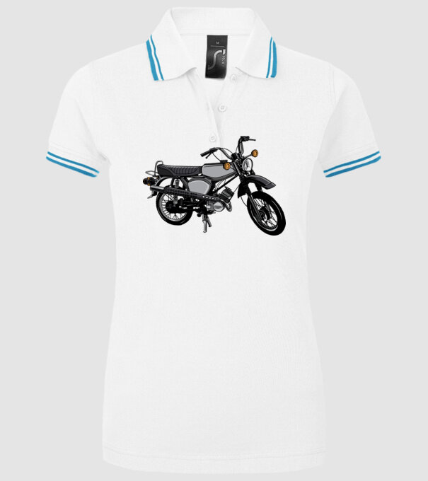 Motocicletă model alb pe tricou