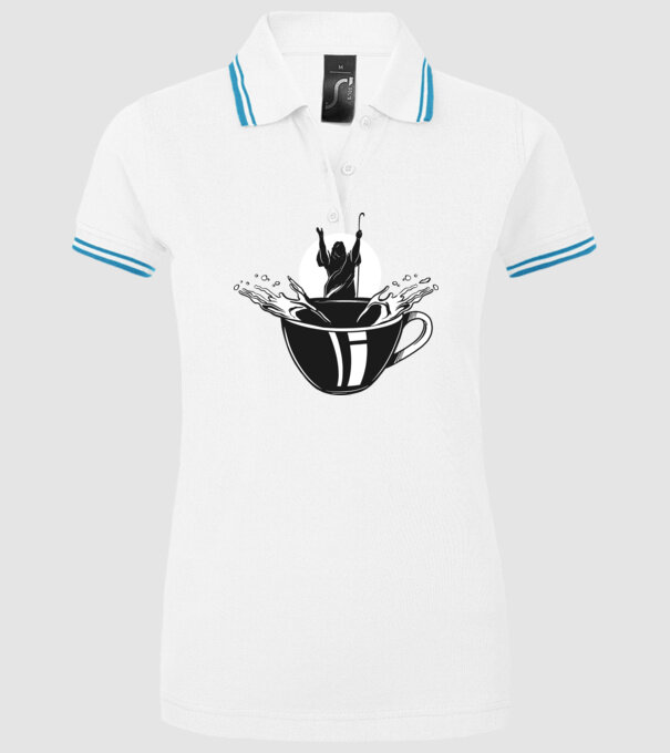 Moise cafea model alb pe tricou