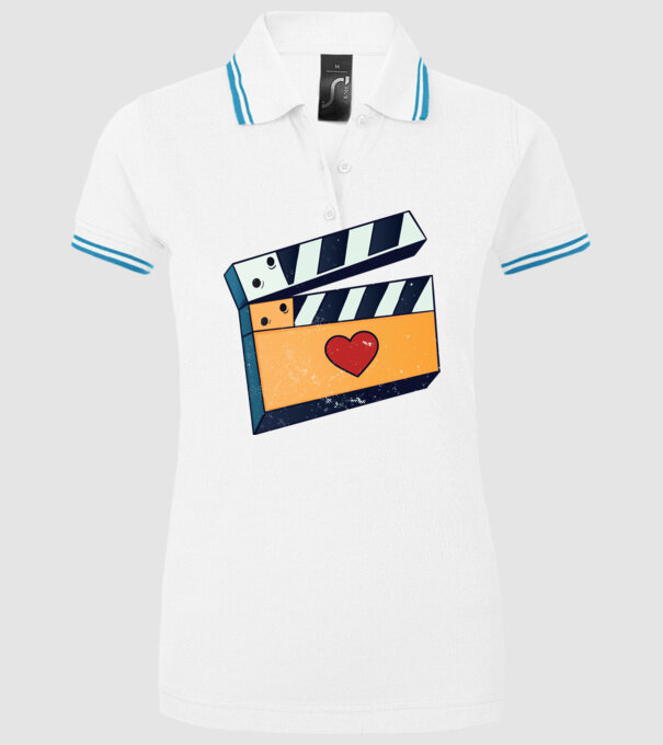 Cinema Film model alb pe tricou
