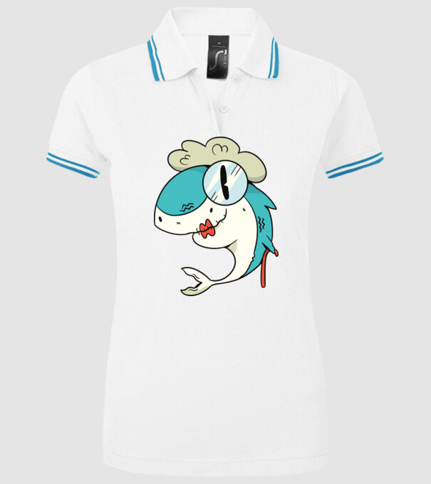Bunică Rechin model alb pe tricou
