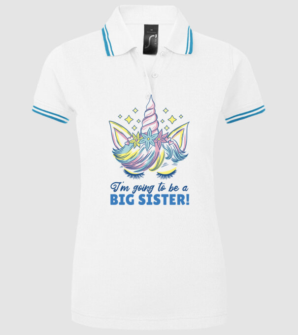 O să fiu un frate mai mare Unicorn model alb pe tricou