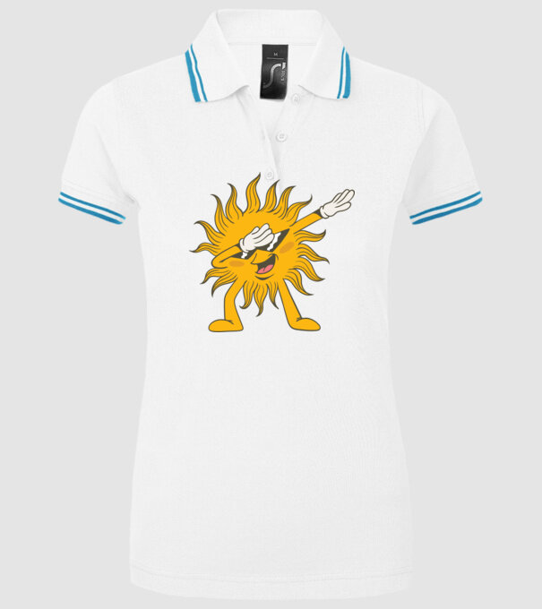 Soare DAB model alb pe tricou