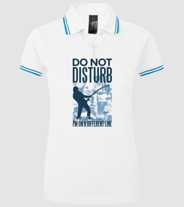Nu mă deranja, sunt pe altă linie Pescar model alb pe tricou