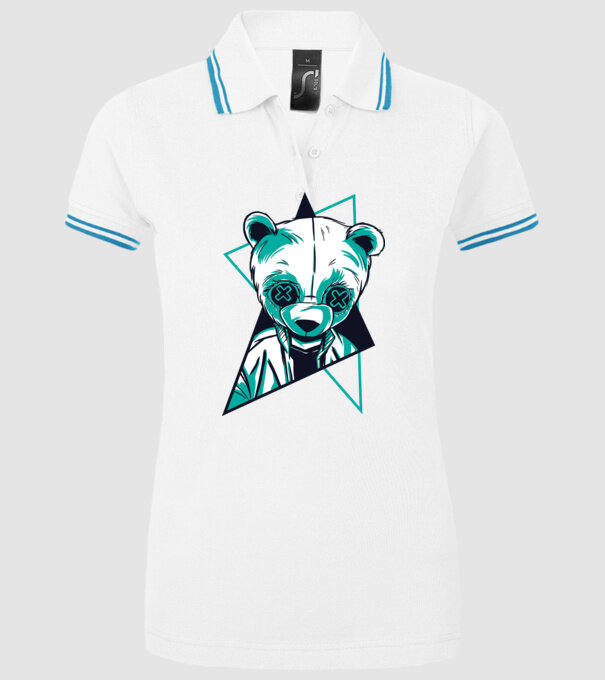 Panda Neon model alb pe tricou