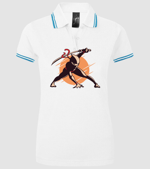 Ninja model alb pe tricou