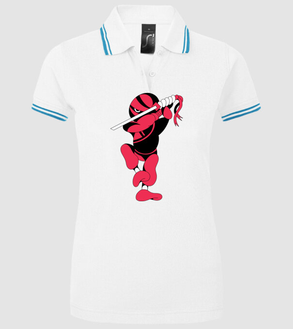 Ninja model alb pe tricou