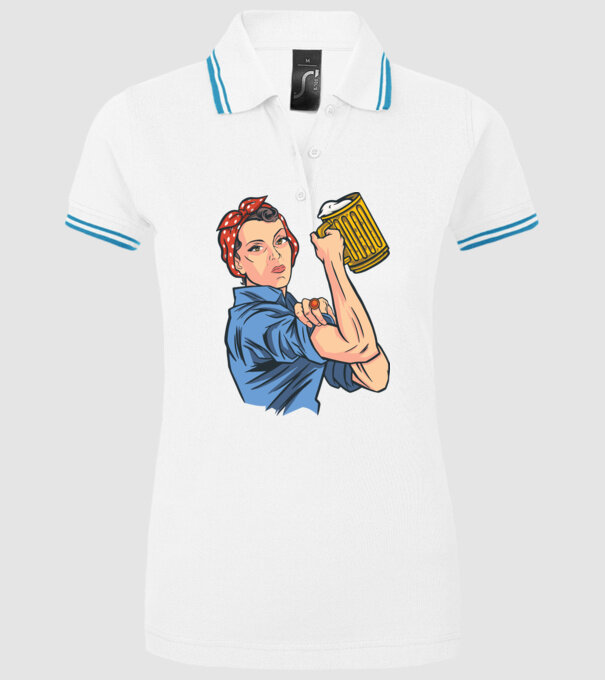 Emanciparea femeilor Bere model alb pe tricou