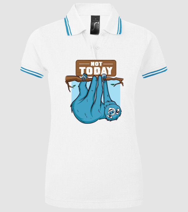Not today Leneș model alb pe tricou
