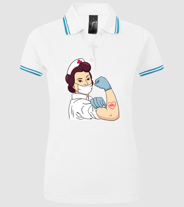 Soră Asistentă model alb pe tricou