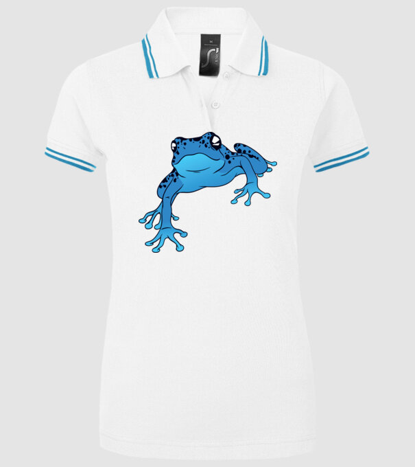 Broască otrăvitoare model alb pe tricou