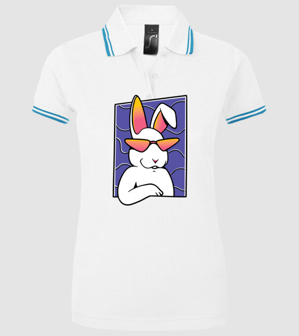 Iepuraș model alb pe tricou