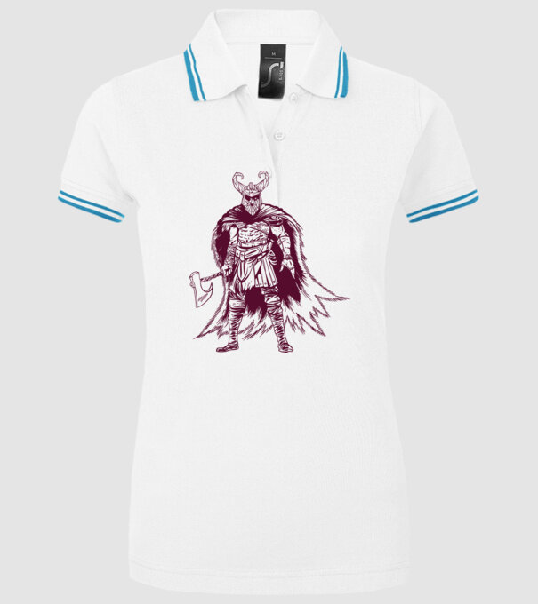 Războinic Odin Viking model alb pe tricou