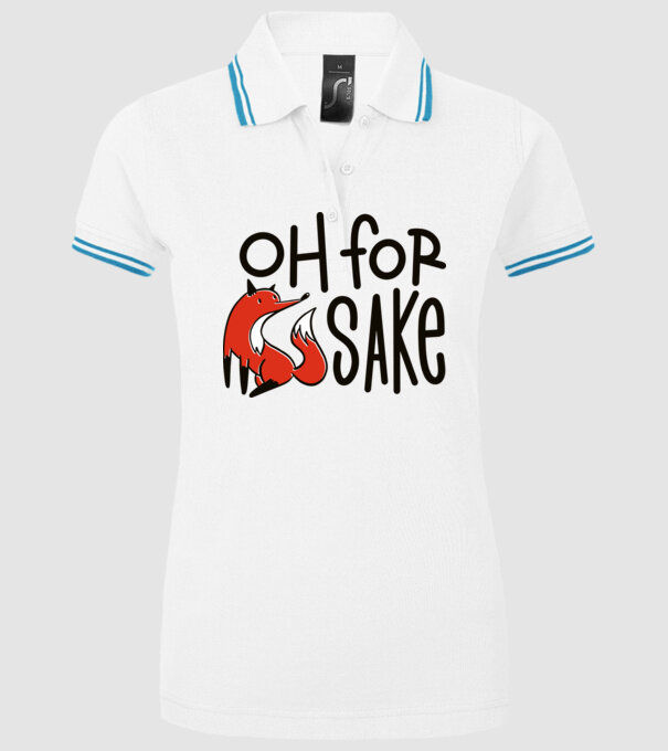 Oh for Fox Sake tricou cu vulpe model alb pe tricou