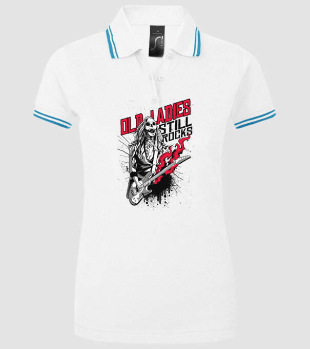 Old Ladies still Rocks model alb pe tricou