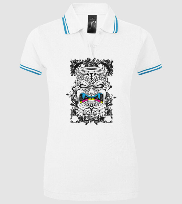 Stâlp totem antic model alb pe tricou