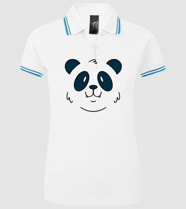 Cap de panda model alb pe tricou