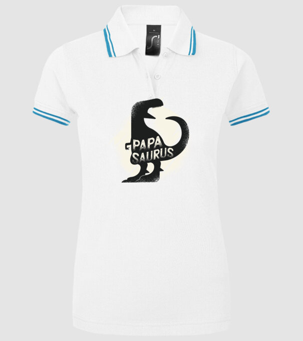 papasaurus model alb pe tricou