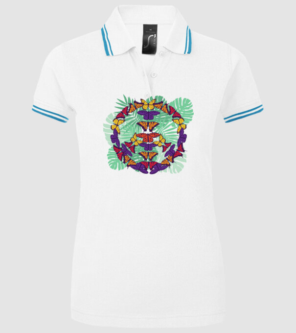 Peace tricou cu fluturi model alb pe tricou